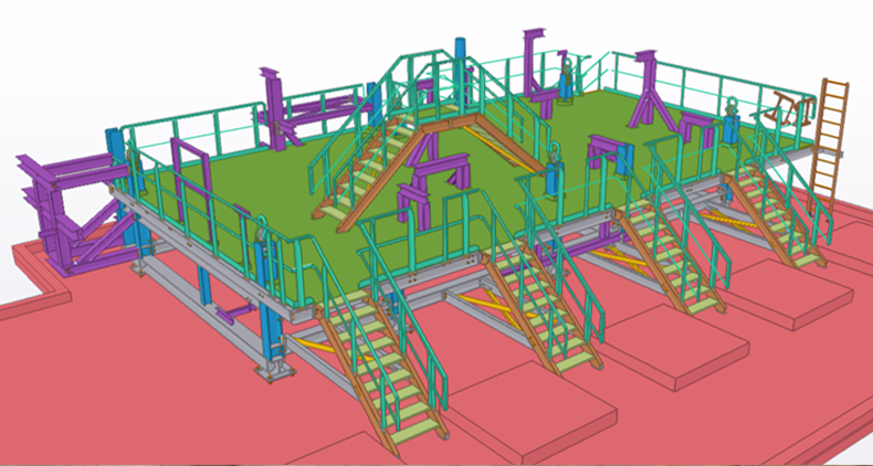 3D-model-skid - Ferris Structural Steel - Staalbouw - Vlissingen tankterminal